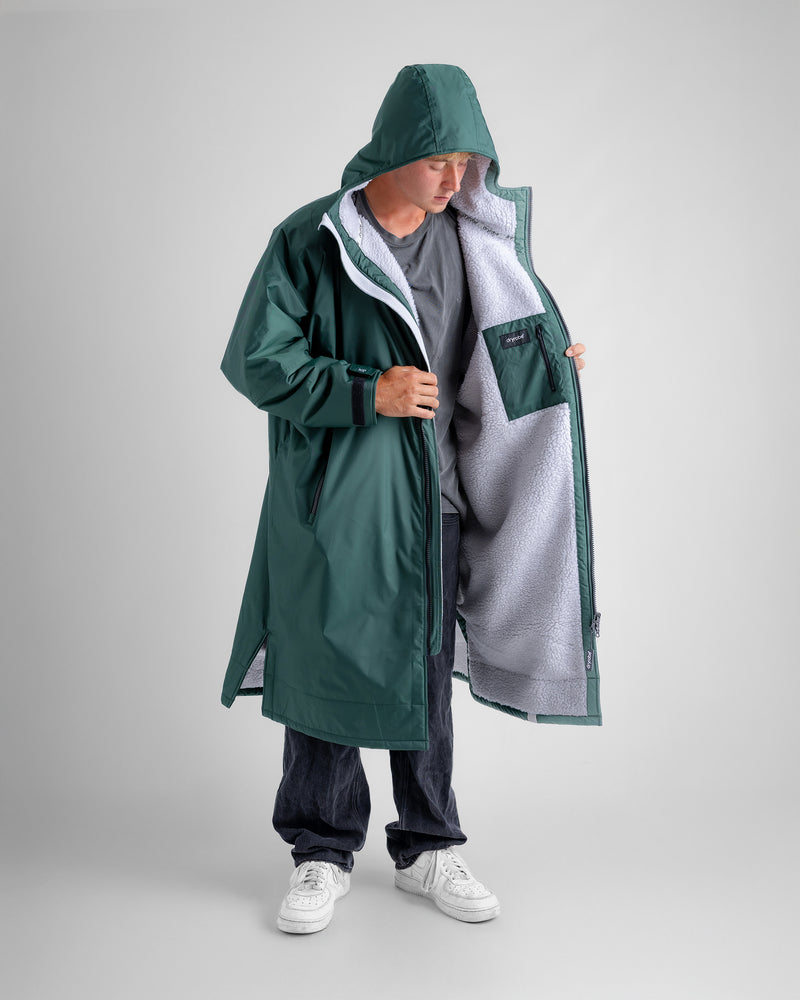 Dryrobe Advance Long Sleeve-Dark Green/Nimbus Cloud