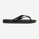 Havaianas Brasil Logo Flip Flops-Black/Black