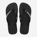 Havaianas Brasil Logo Flip Flops-Black/Black