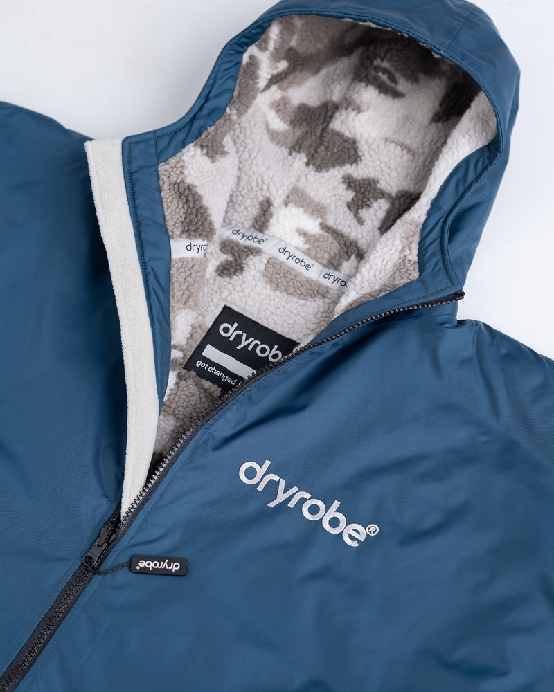 Dryrobe Advance Long Sleeve-Deep Sea Blue/Sand Camo