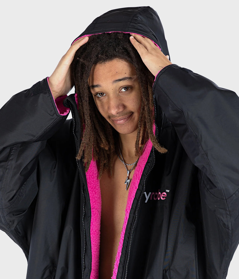 Dryrobe Advance Long Sleeve-Black/Pink