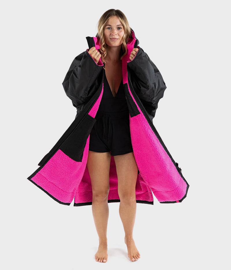 Dryrobe Advance Long Sleeve-Black/Pink