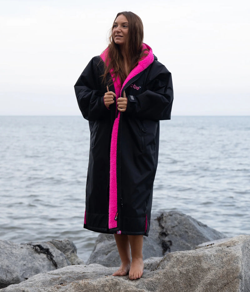 Dryrobe Advance Long Sleeve-Black/Pink