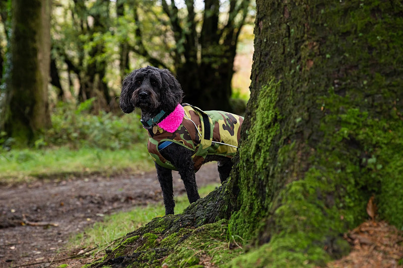 Dryrobe Dog Waterproof Coat-Camo/Pink