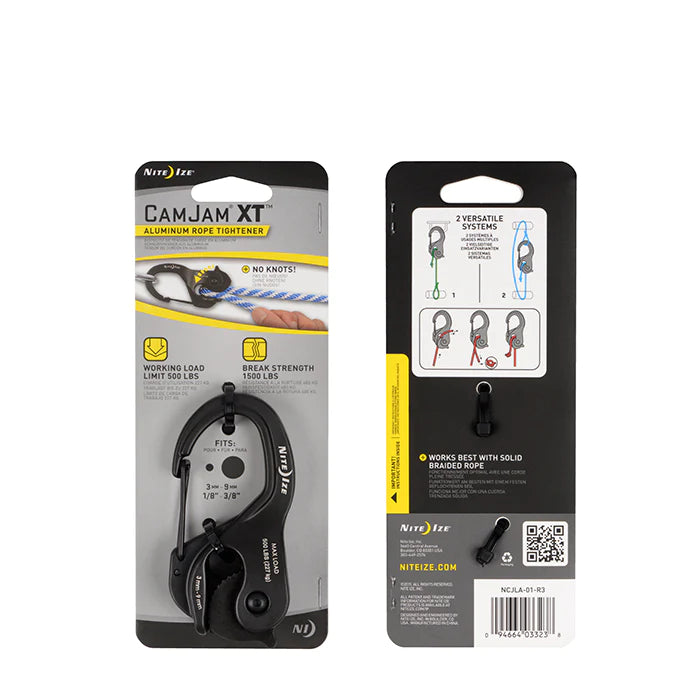 NiteIze CamJam® XT™ Aluminum Cord Tightener Large-Black