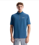 Berghaus Men's Bowburn Half Zip Tech Tee-Dark Blue
