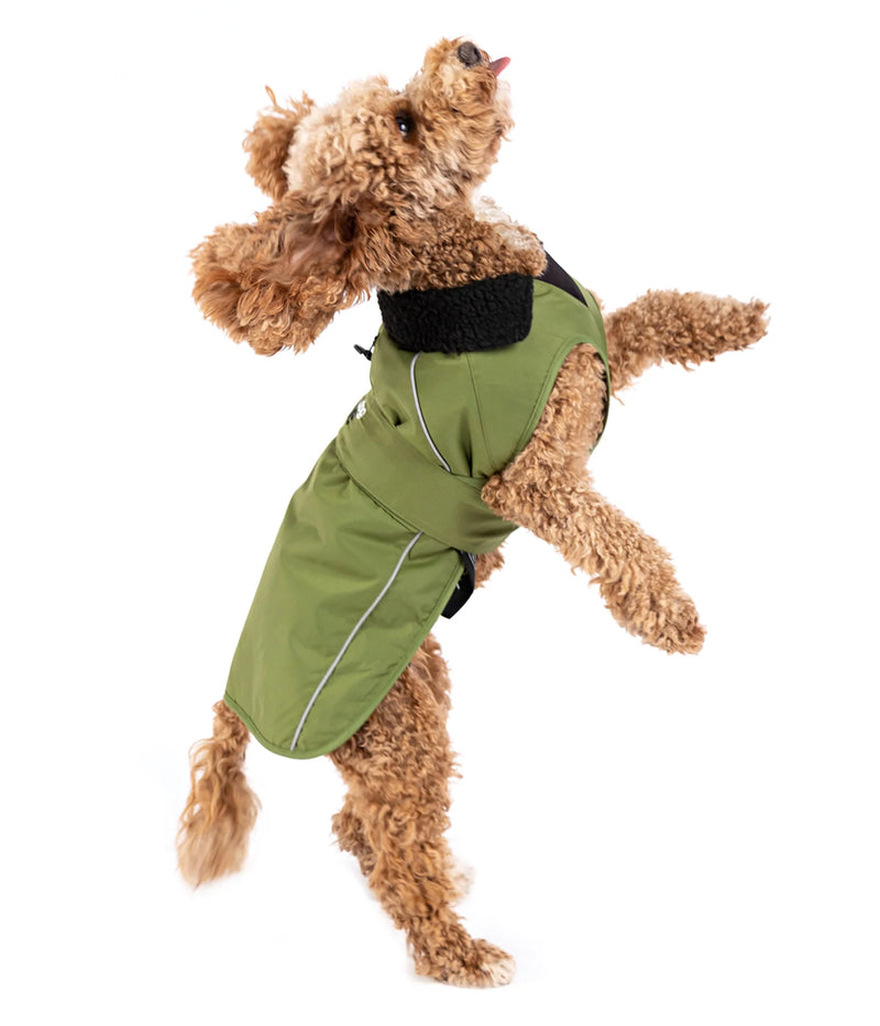 Dryrobe Dog Waterproof Coat-Green/Black