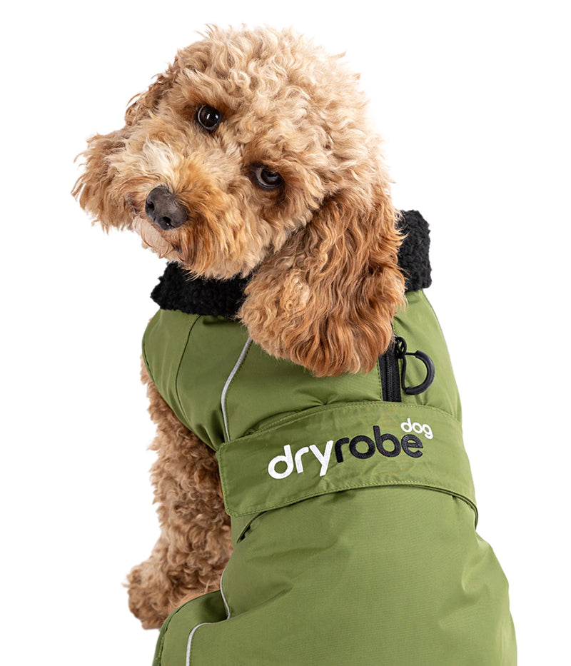 Dryrobe Dog Waterproof Coat-Green/Black