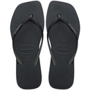Havaianas Women's Slim Square Sparkle Flip Flops-New Graphite