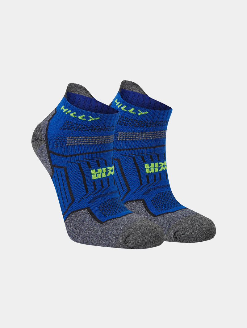 Hilly Twin Skin - Socklet - Med Socks-Cobalt/Grey Marl