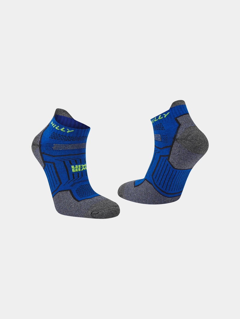 Hilly Twin Skin - Socklet - Med Socks-Cobalt/Grey Marl