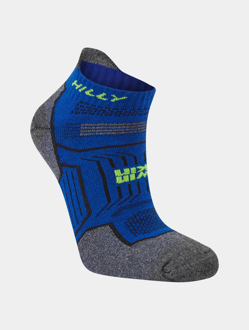Hilly Twin Skin - Socklet - Med Socks-Cobalt/Grey Marl