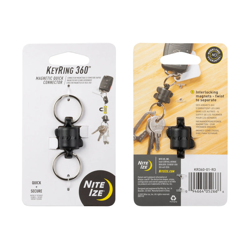 NiteIze KeyRing 360° Magnetic Quick Connector-Black