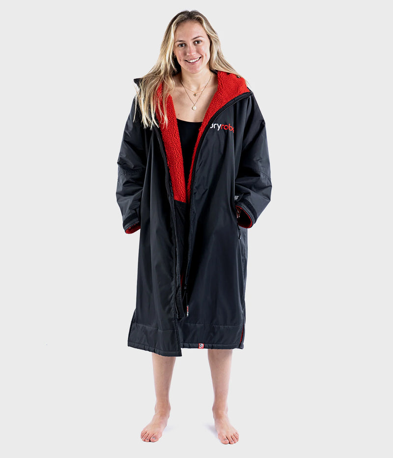 Dryrobe Advance Long Sleeve-Black/Red