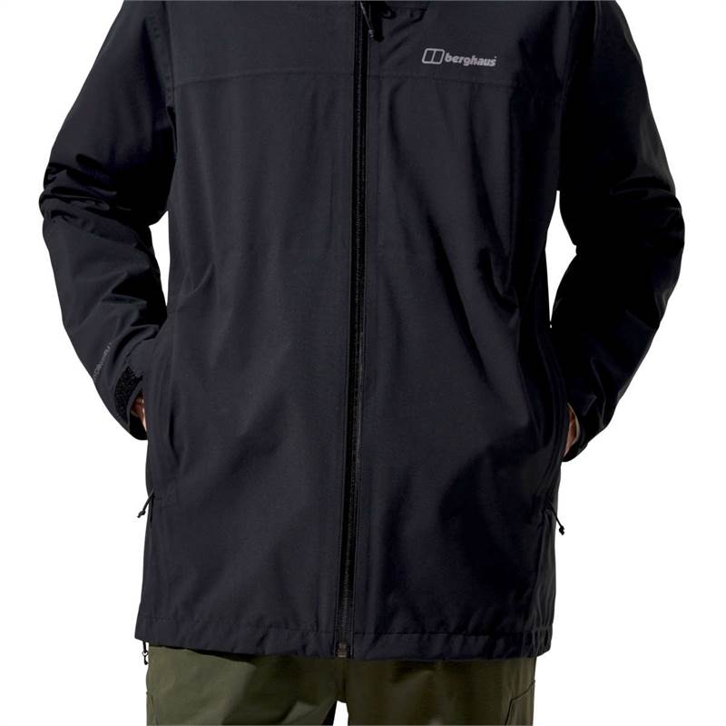 Berghaus Men's Arnaby Hooded Waterproof Jacket-Black/Black