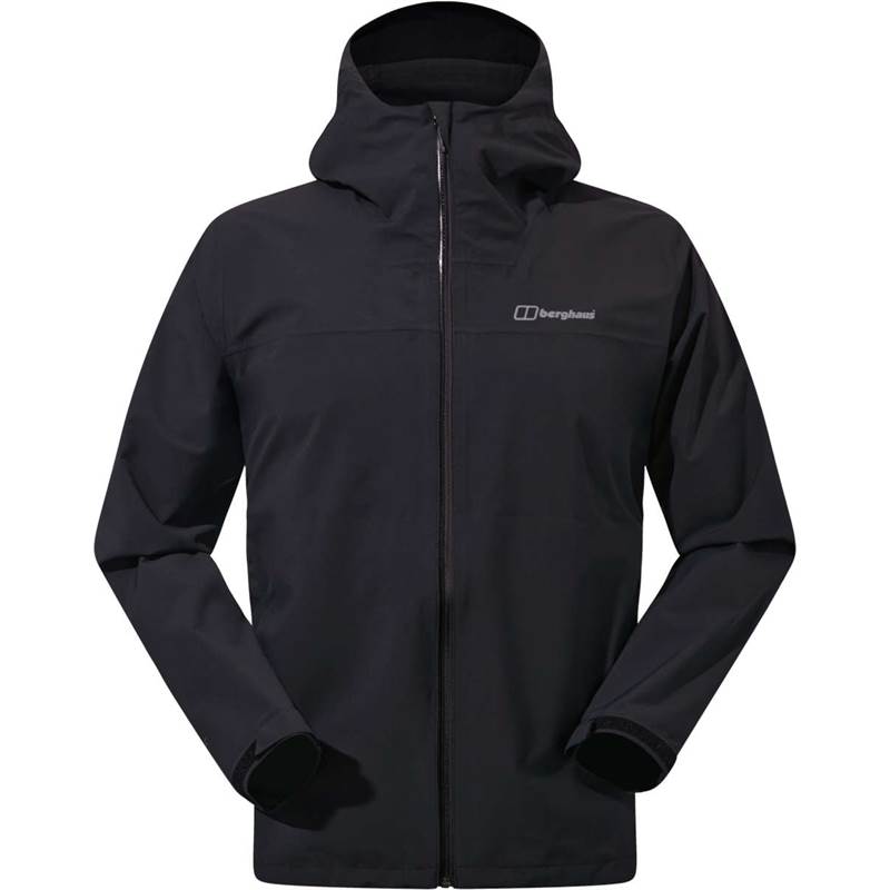 Berghaus Men's Arnaby Hooded Waterproof Jacket-Black/Black