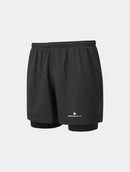 Ronhill Men's Core Twin Short-Black/Bright White