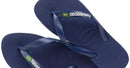 Havaianas Brasil Logo Flip Flops-Navy Blue