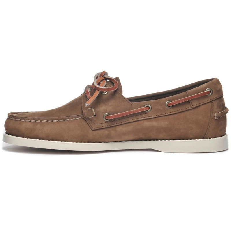 Sebago Docksides Portland Nubuck Shoes-Dark Brown