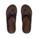 Reef Leather Offshore Men's Flip Flops-Dark/Brown