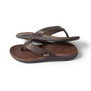Reef Leather Offshore Men's Flip Flops-Dark/Brown