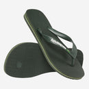 Havaianas Brasil Logo Flip Flops-Green Olive/Green Olive