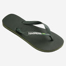 Havaianas Brasil Logo Flip Flops-Green Olive/Green Olive