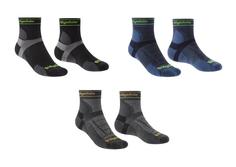 Bridgedale Men's Ultra Light T2 Merino Sport 3/4 Crew Sock-Assorted Colours