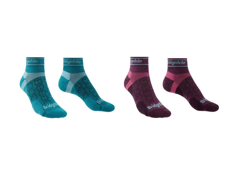 Bridgedale Women's Ultra Light T2 Merino Sport Low Sock-Assorted Colours