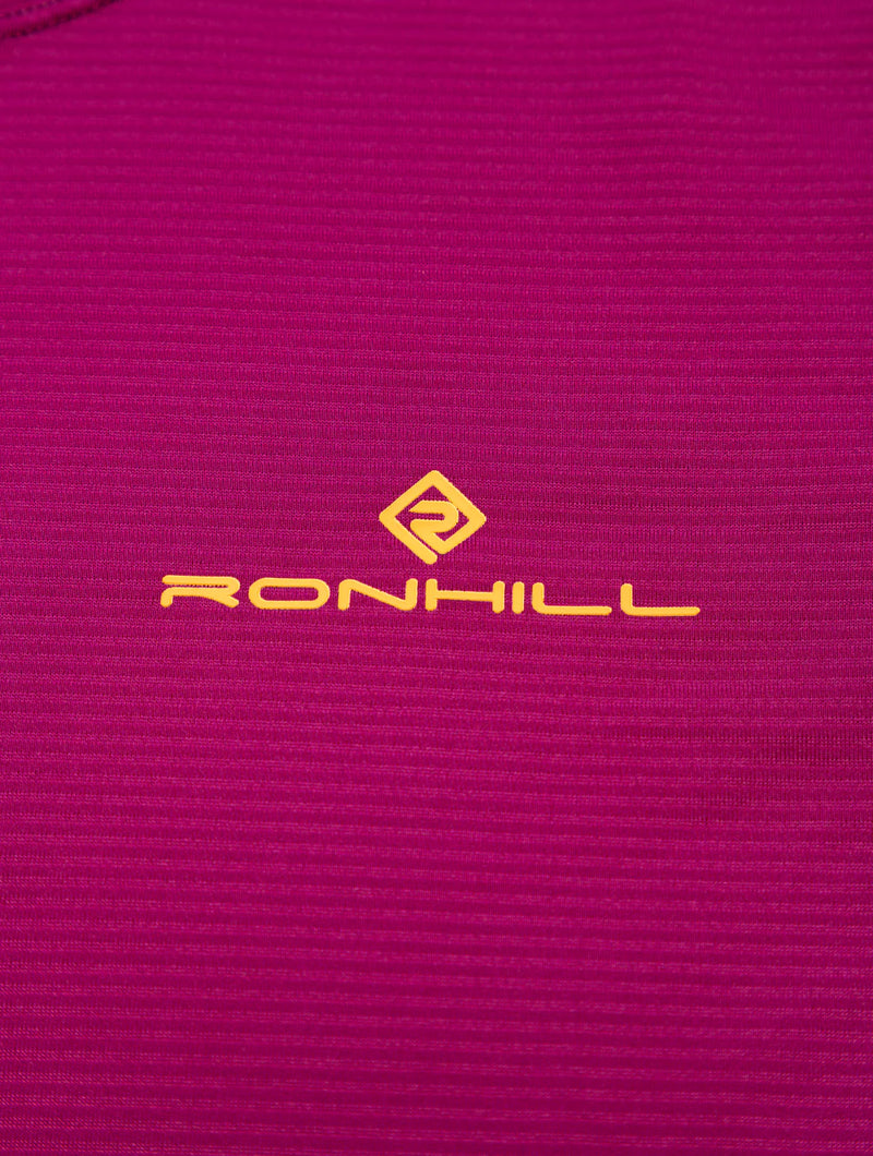 Ronhill Women's Tech S/S Tee-Blackcurrant/Mango