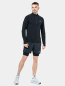 Ronhill Men's Core Thermal 1/2 Zip Top-Black/Bright White