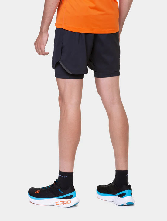 Ronhill Men's Tech Reflect 5" Twin Short-Black/Reflect