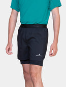 Ronhill Men's Tech 5" Twin Short-All Black
