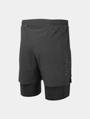 Ronhill Men's Core Twin Shorts-All Black