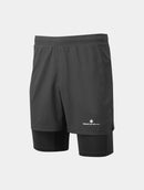 Ronhill Men's Core Twin Shorts-All Black