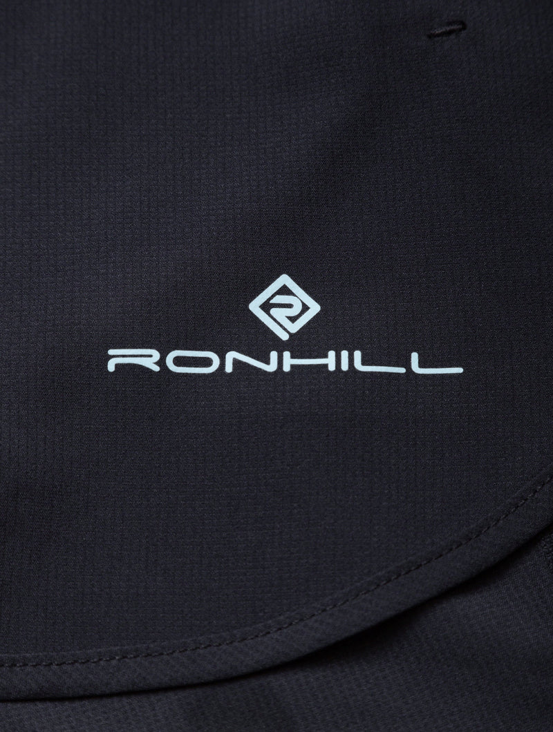 Ronhill Women's Tech 4.5" Short-Black/Aquamint