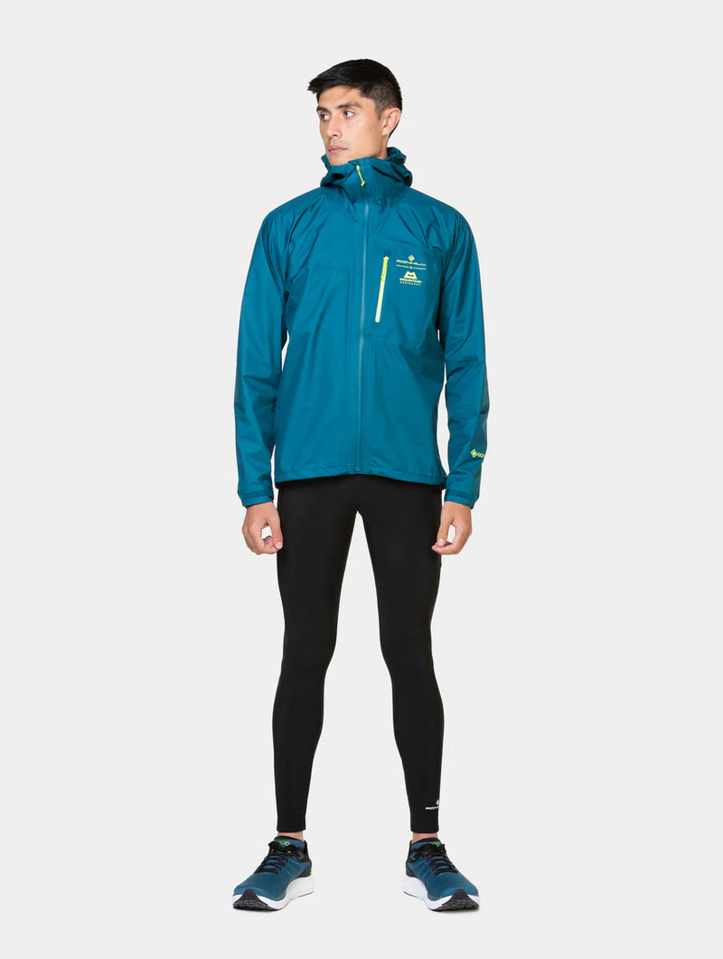 Ronhill Men's Tech GORE-TEX® Mercurial Jacket-Deep Teal/Acid
