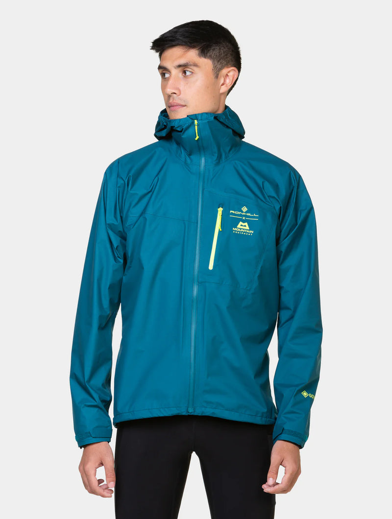Ronhill Men's Tech GORE-TEX® Mercurial Jacket-Deep Teal/Acid