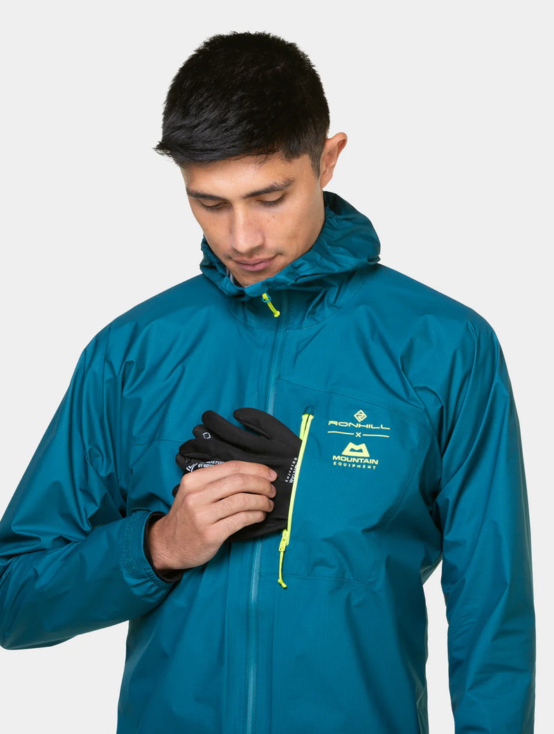 Ronhill Men's Tech GORE-TEX® Mercurial Jacket-Deep Teal/Acid
