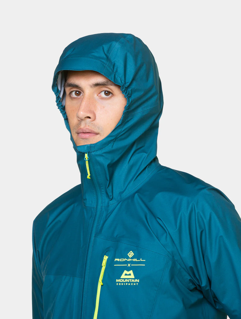 Ronhill Men's Tech GORE-TEX® Mercurial Jacket-Deep Teal/Acid
