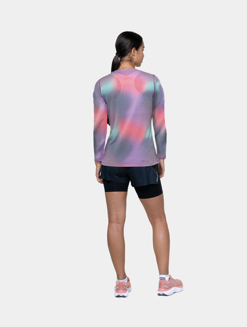 Ronhill Women's Tech Golden Hour L/S Tee-Multi Glow