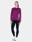 Ronhill Women's Tech Reflect L/S Tee-Blackcurrant/Reflect