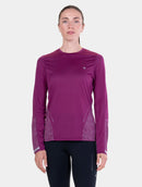 Ronhill Women's Tech Reflect L/S Tee-Blackcurrant/Reflect