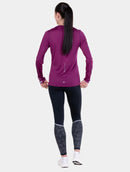 Ronhill Women's Tech Reflect L/S Tee-Blackcurrant/Reflect