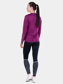 Ronhill Women's Tech Reflect L/S Tee-Blackcurrant/Reflect
