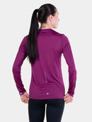 Ronhill Women's Tech Reflect L/S Tee-Blackcurrant/Reflect