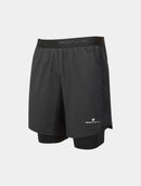 Ronhill Men's Tech 7" Twin Short-All Black