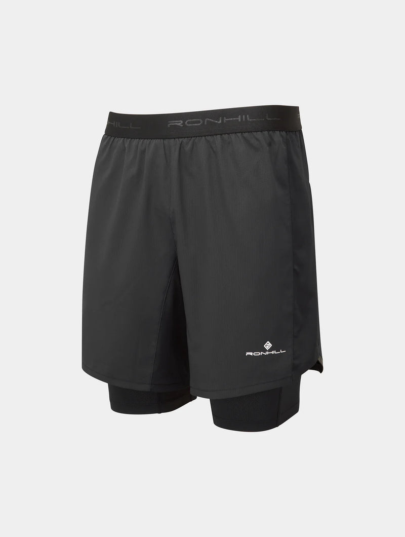 Ronhill Men's Tech 7" Twin Short-All Black