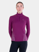 Ronhill Women's Tech Reflect 1/2 Zip-Blackcurrant/Reflect