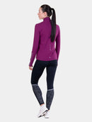 Ronhill Women's Tech Reflect 1/2 Zip-Blackcurrant/Reflect